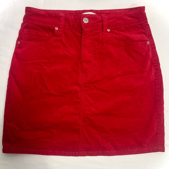 Forever 21 Red Corduroy Skirt - Picture 1 of 3